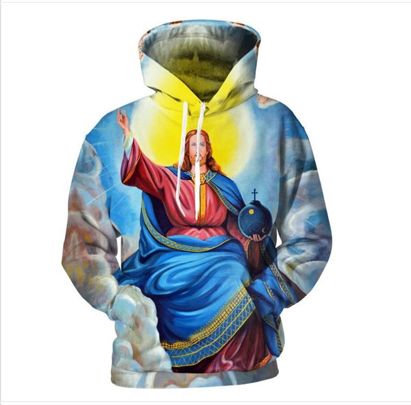 

yffushi male 3d hoodie easter festival series jesus print pullovers streetwear plus size 5xl sweatshirt men hooded hoodies, Black;brown