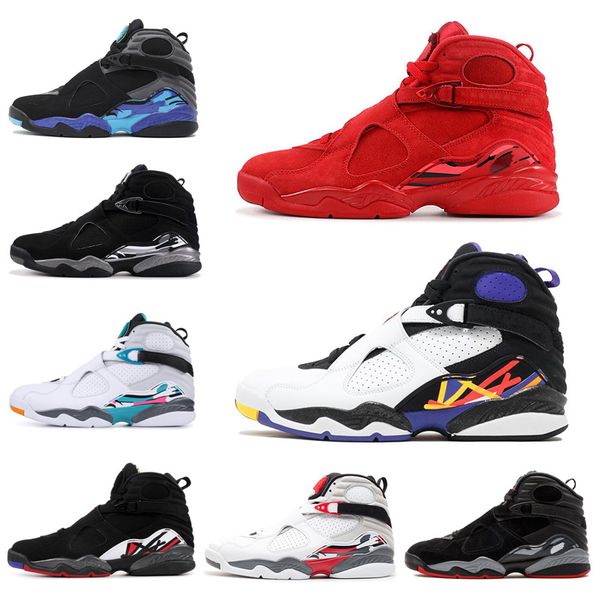 

Новый Оптовая 8 8s баскетбольная обувь Аква хром обратный отсчет пакет День Святог