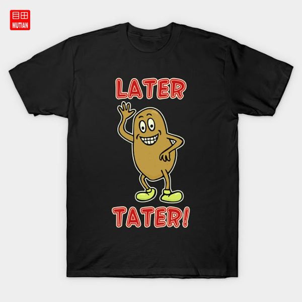 

позже tater # 3 t-shirt spud юмор, White;black