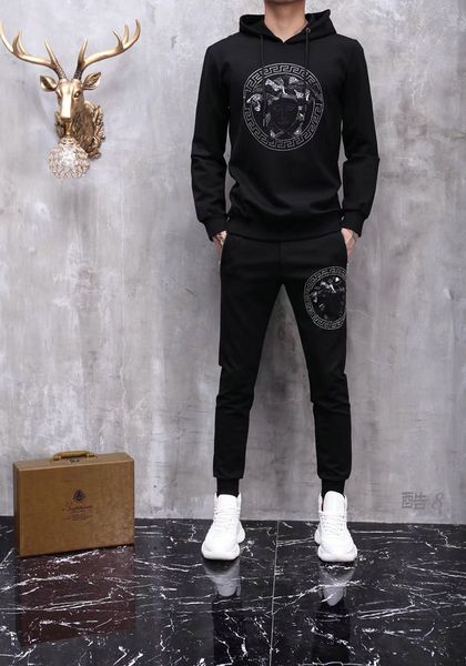 

медуза мода мужчины спортивный костюм чистая европа америка хлопок удобная дышащий костюм высокого качества конструктора private заказ толст, White;black