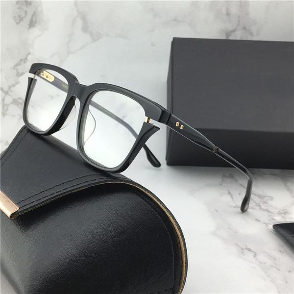 

new glasses men design vintage optical glasses ave fashion style round frame hd lens with case popular simple style, Black