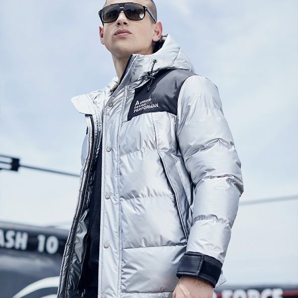 

winter jacket silver down jacket coat men and women winter warm jacket, Black