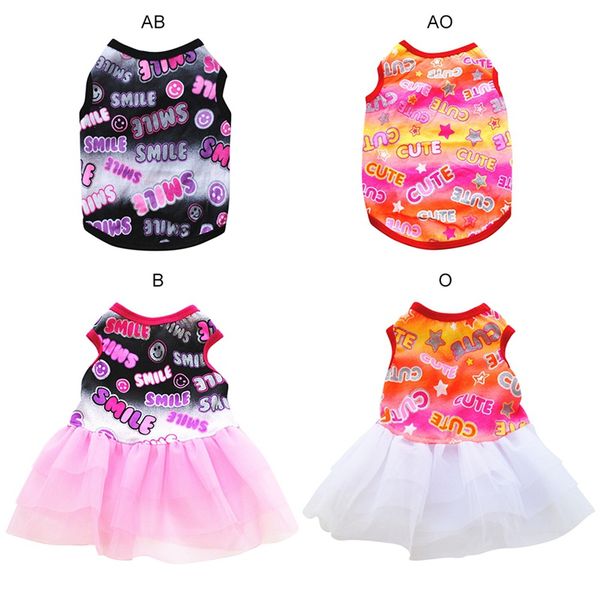 

pet spring summer cotton clothes, small medium dog couple sleeveless vest