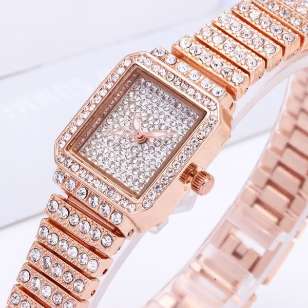 

ladies elegant wrist watches women bracelet rhinestone crystal watch female quartz wristwatches ladies dress watches clock relojes, Slivery;brown