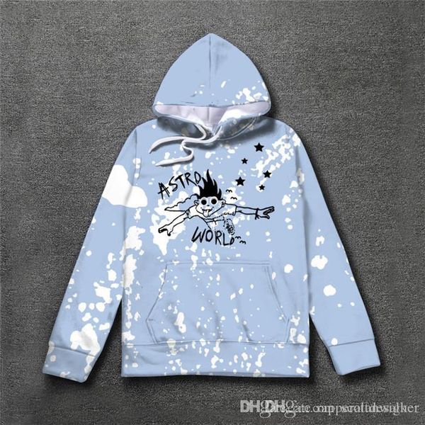 

трэвис скотт astroworld mens осень конструктор толстовка solid color look mom i can fly print homme одежда мода hip hop повседневная одежда, Black