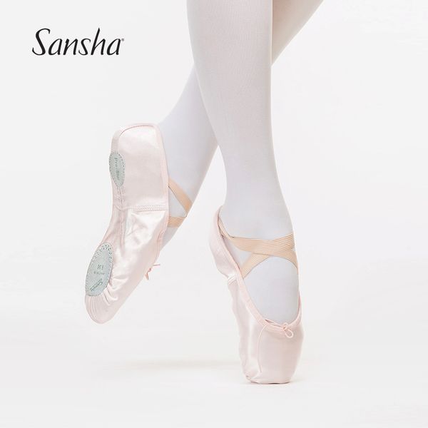 

sansha ballet shoes quality satin suede sole ballet dance shoes for girls women men pink/red/black/gold no.88s