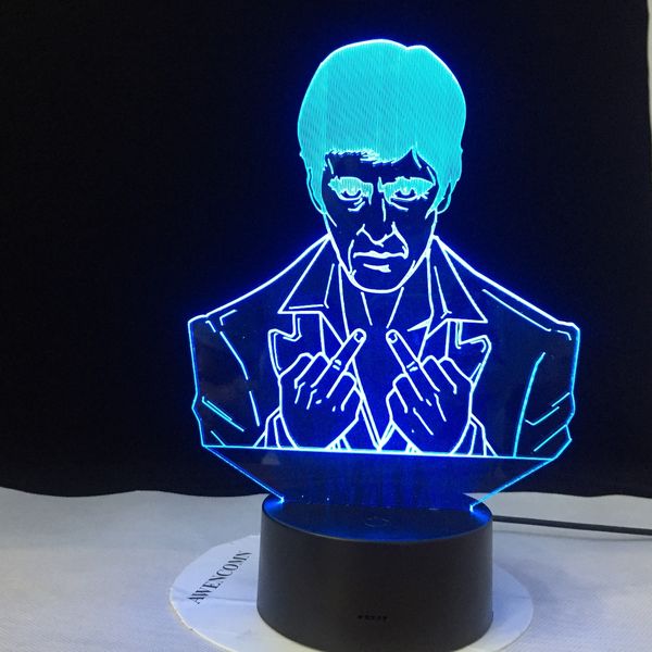 

middle finger boss shaped 3d night led usb mood light multicolor table lamp gifts bedside led rgb present dropshipping
