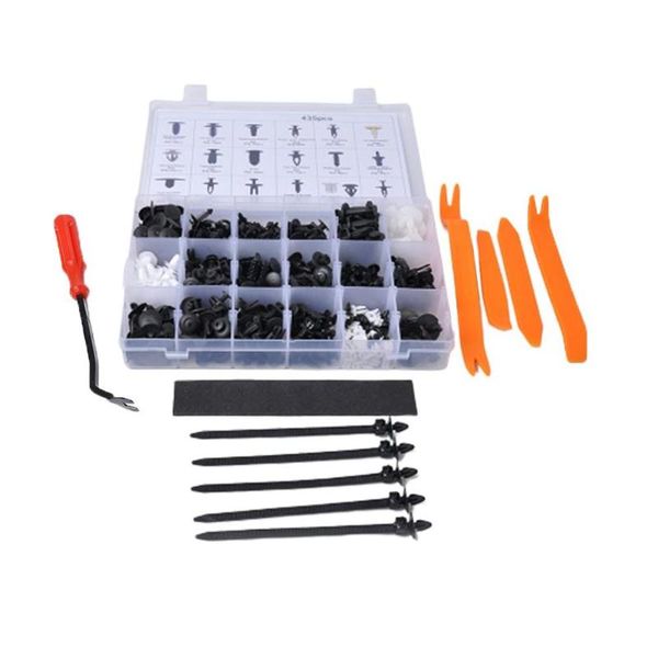 

435pc boxed buckle + door nail screwdriver + disassembly tool / automobile door panel lining black