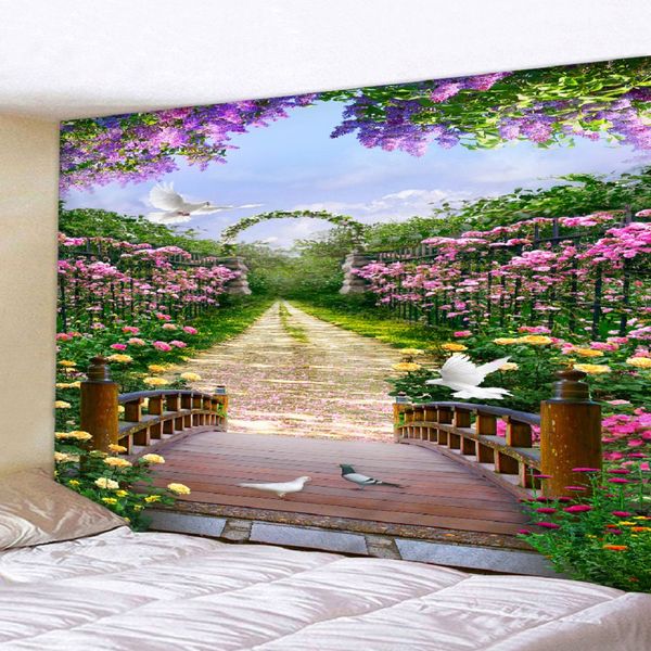 

home decor гобелен, цветок с тропы в декоративных растений сад зелень, спальня гостиная общежитие гобелен гобелен