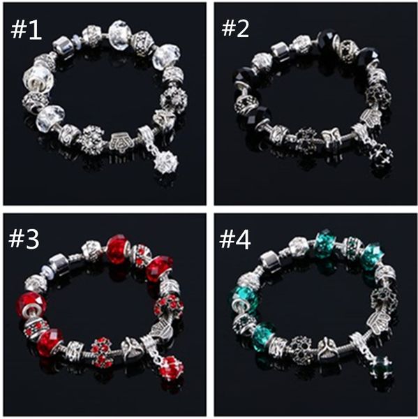 

new fashion jewelry wholesale fashion jewelry charm bracelets & bangles for women european beads bracelet, Black