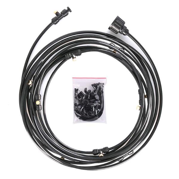 

outdoor misting cooling system kit for greenhouse garden patio waterring irrigation mister line 6m-18m system