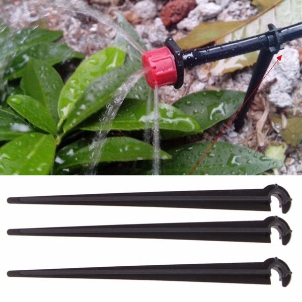 

50pcs 11cm durable plastic hook fixed stems support holder for 4/7 drip irrigation water hose drop shipping