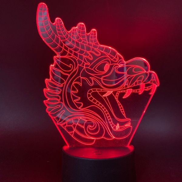 

3d lamp drogan night light for children bedroom animal lamp birthday gift for kids nightlights battery operated led night light