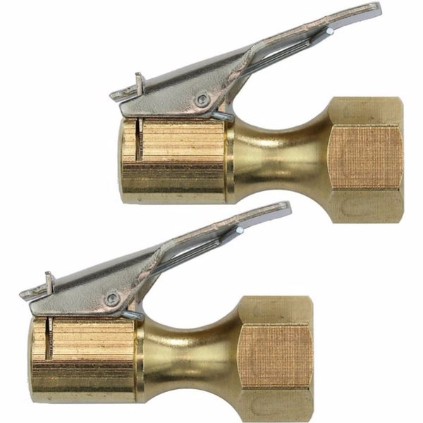 

2 pcs tire valve inflator chuck closed with clip for tire inflator