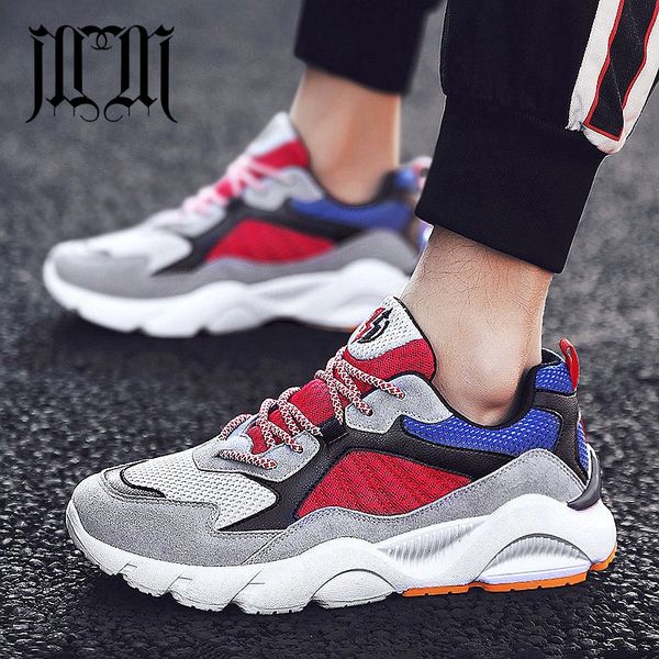 

mumueli gray black blue red trainers fashion brand men shoes designer breathable 2019 luxury casual sneakers l-g01