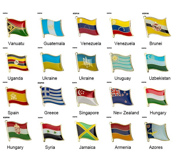 

flag badge national flag lapel pin international travel pins collections, Gray