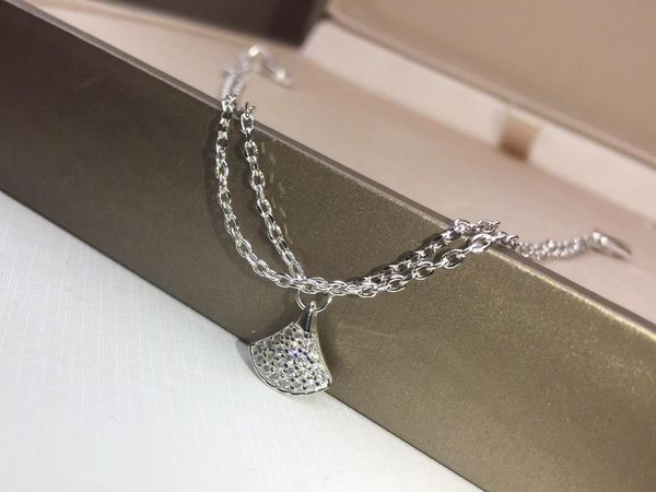 

fahmi classic full diamond skirt ladies elegant bracelet high-end custom asian gold plating 18k rose gold craft lobster buckle ing, Silver