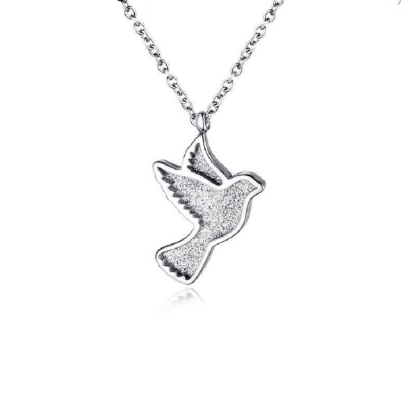 

women pigeon pendant chokers necklaces jewellery gold silver 50cm long link chains design fashion necklace gift for women