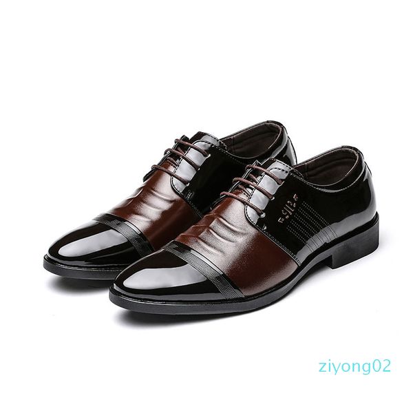 

men office brown dress men formal leather coiffeur elegant shoes men classic erkek ayakkabi klasik sapato social masculin 02z, Black