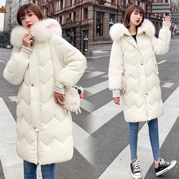 

back season 2019 cotton-padded clothes girls long fund pleuche easy thin will code ins concise, Black