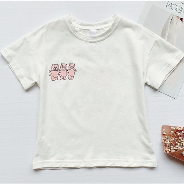 

mihkalev cartoon baby girl white tshirts 2020 kids summer and tees cotton children casual clothing costume, Blue