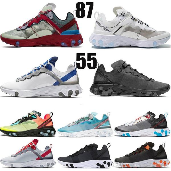 

react element 87 se taped seams react 55 shoes anthracite midnight navy orange black women mens trainer sports sneakers 36-45
