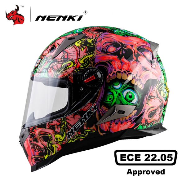 

nenki motorcycle helmet men moto helmet abs material motorcycle riding street bike motor racing ece certification