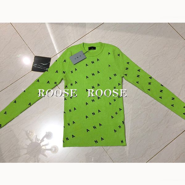 

autumn winter women ladies long sleeve letter round neck slim fitting knitted sweater femme pullover jumper, White;black