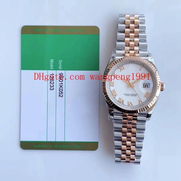 

10 style ew v2 watch 36mm datejust 126231 126233 president date two tone gold cal.3235 movement automatic uinwatch watches, Slivery;brown