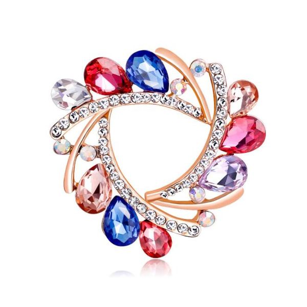 

rhinestone flower brooches for women simple design fashion jewelry ilk scarf brooches jewelry accessories broches gift, Gray