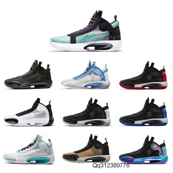 

jumpman xxxiv 34 blue void basketball shoes 34s royal blue bred red chicago black cat mens sneakers size 7-12
