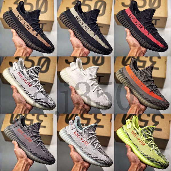 

2020 kanye west sneakers yeezy yeezys yeezzy 350 v2 yeezreel zebra clay ture from beluga 2.0 blut tint size 24-48317c#, Black;white
