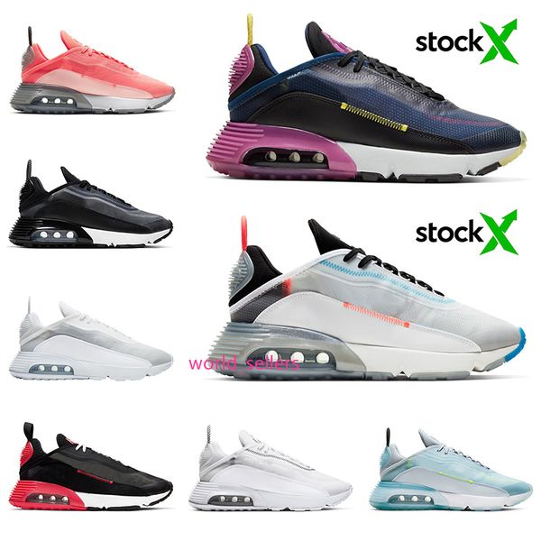 

stock x 2090 men women running shoes mens trainers lava glow bright crimson navy magenta duck camo bred triple black white sports sneakers