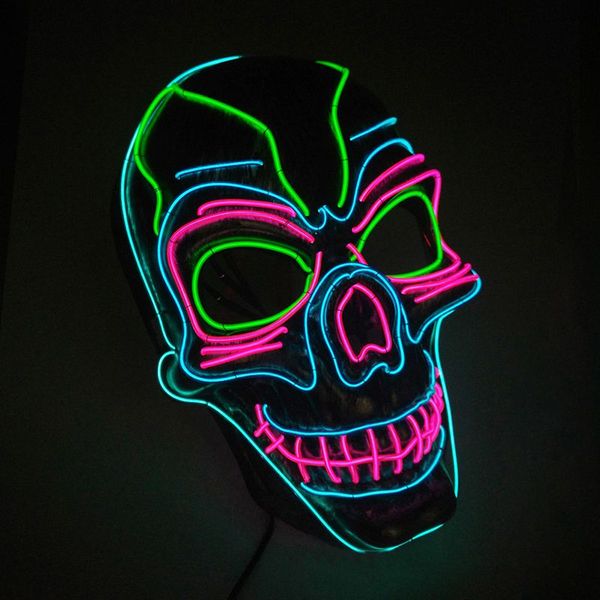 

el wire glowing mask led party mask halloween costumes for halloween horror theme party decoration