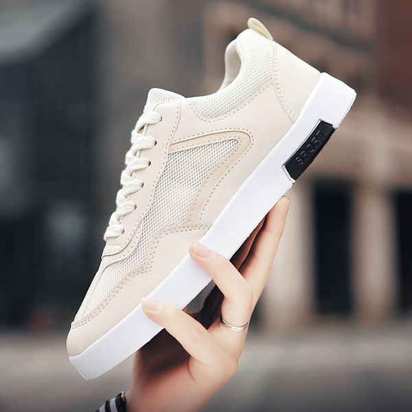 

x25 man spring casual shoes breathable light men lace-up new women s leather shoes wild personality shoes fashion big size 39-46, Red;white