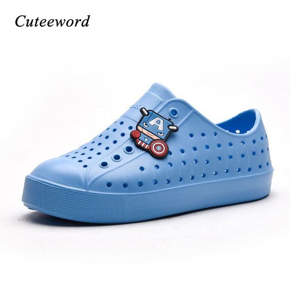 

2019 summer kids shoes brand children's hole shoes toddler boys sandals orthopedic sport student shoes girl boy beach sandals t200604, Black;red