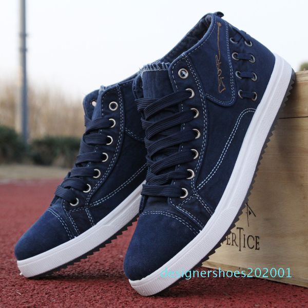 

fashion denim men canvas shoes high help casual men shoes summer breathable plimsolls male footwear lace-up man flat 01d, Black