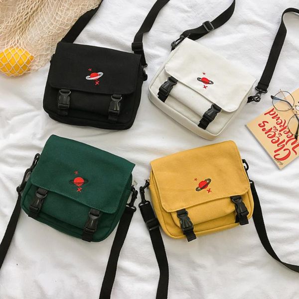 

women canvas handbags korean mini student bag cell phone bags simple small crossbody bags ladies flap shoulder bag sac #yj