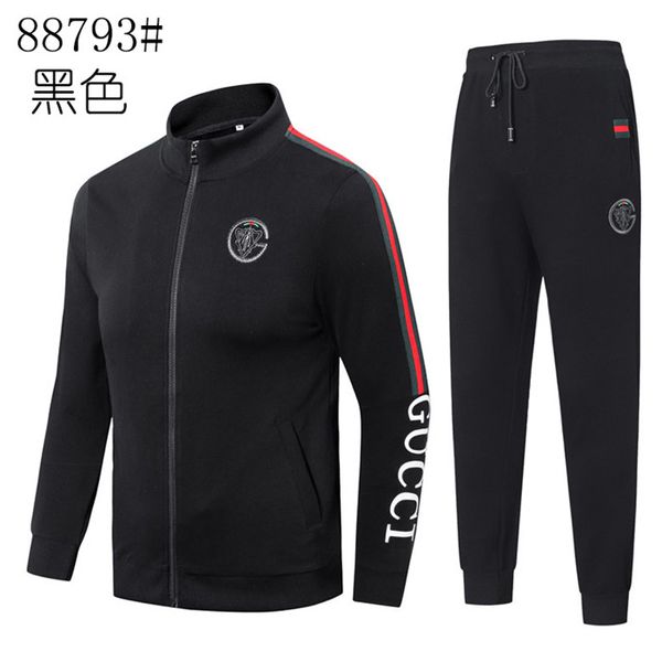

2019 2020 new football jacket sportswear long-sleeved zipper casual football jacket sportswear training suit ing, Black