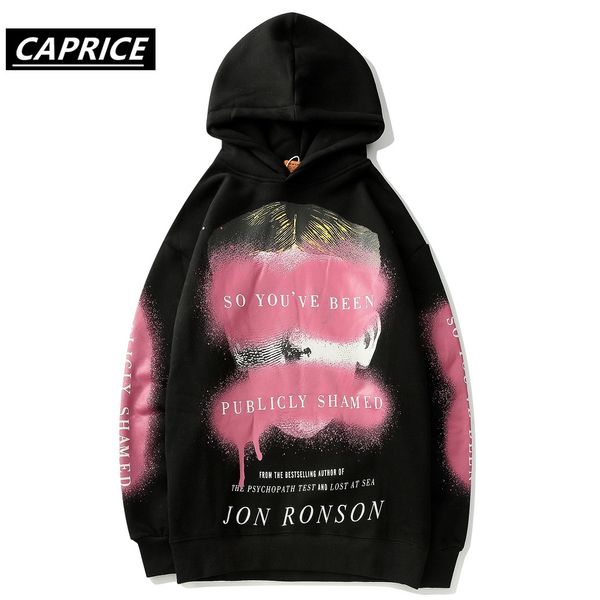 

hip hop streetwear graffiti hoodies mens 2019 autumn casual pullover sweats hoodie male fashion skateboards sweatshirts, Black