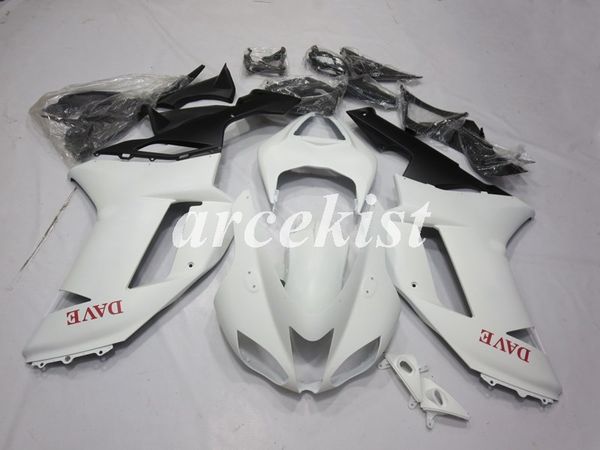 

4gifts new abs motorcycle fairings kits fit for kawasaki ninja zx-6r zx6r 2007 2008 6r 07 08 body set custom white gloss