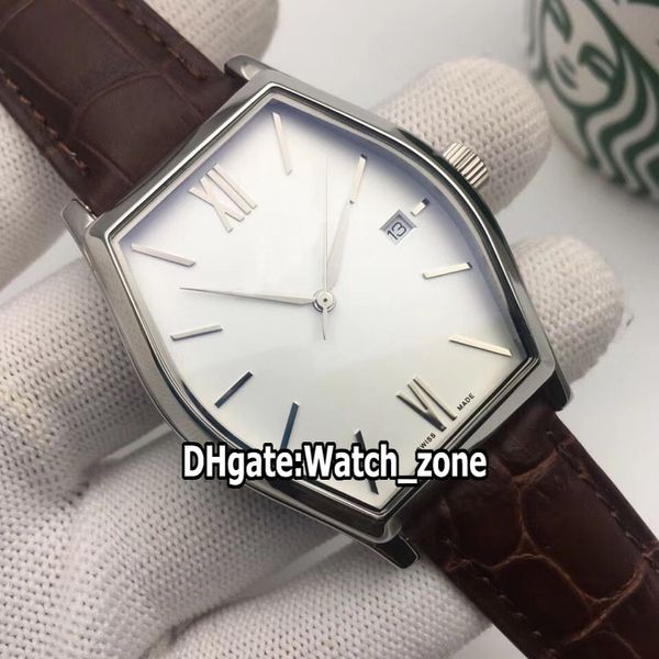 Cheap New Malte 82131 / 000P-9764 quadrante bianco orologio da uomo automatico cassa in acciaio 316L cinturino in pelle orologi da uomo di alta qualità Watch_zone 10Color