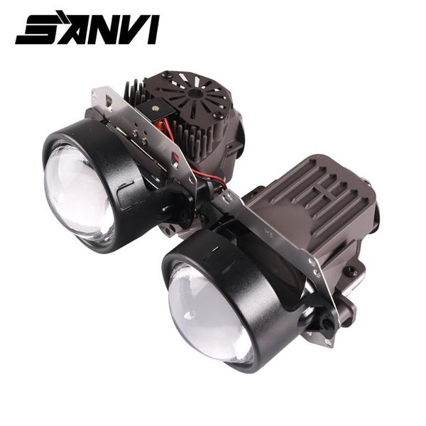 

sanvi x1 35w 5000k bi led projector lens headlight 12v hi/low beam lhd&rhd led headlight h4 h7 9006 auto light retrofit kits