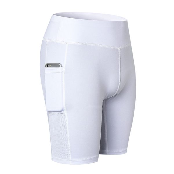 

quick dry running shorts with pockets breathable solid biker shorts women fitness yoga side pockets summer panties, Black;blue