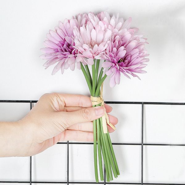 

поддельный хризантема декор искусственный simulation wedding bush daisy flower bouquet