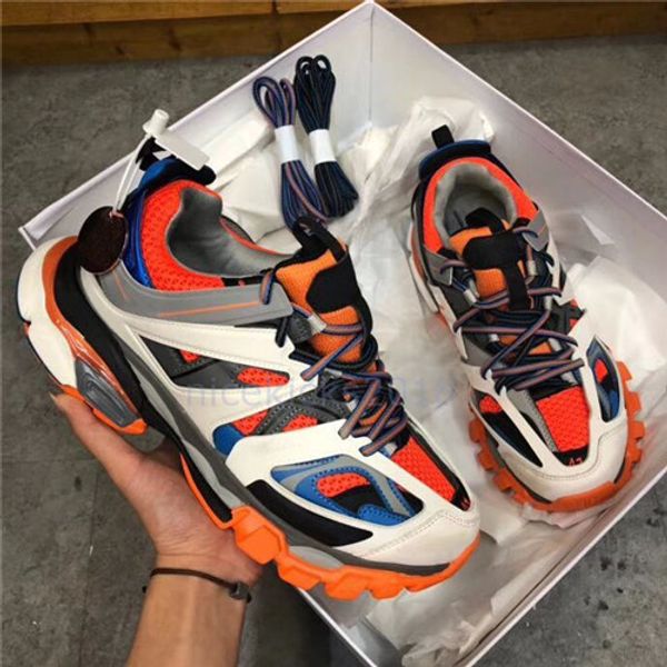 

triple s track 3.0 casual shoes man woman sneaker lace-up mixed colors fashion lace up grandpa trainer designer shoe chaussures de sport t05, Black
