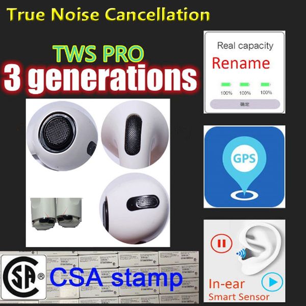 

air gen 3 pro ap3 noise cancellation transparency gen 2 rename gps bluetooth headphones earphones headset for pods pro ap3 pro earbuds ap2