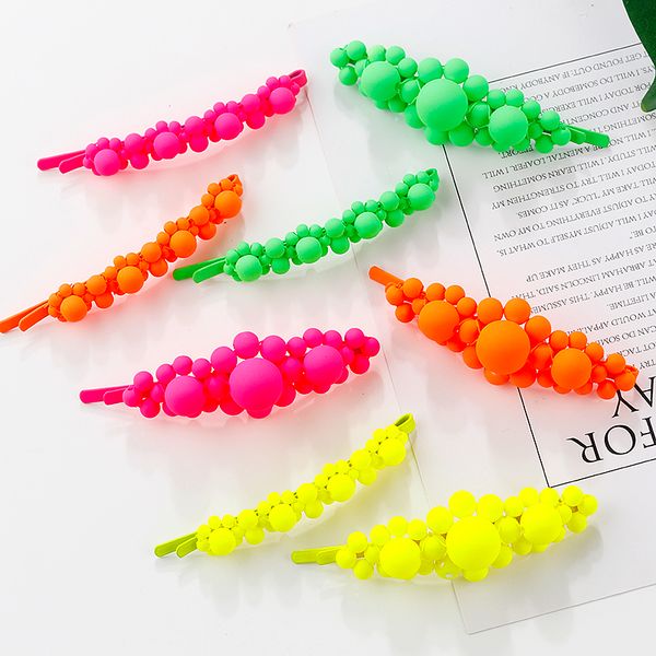 

bluestyle candy color pearl hair clips for women 2019 trendy korean design snap barrette jewelry hairpin girls hair accessories, Golden;white