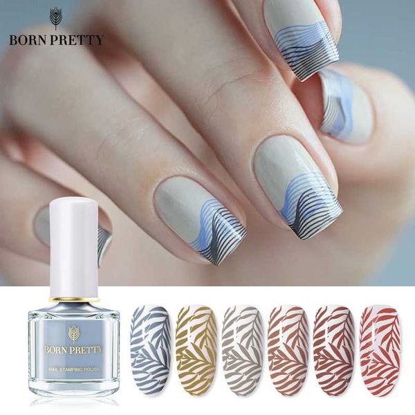 

born pretty nail stamping polish 6ml lacquer brown yellow blue nail art earth tone stamping series