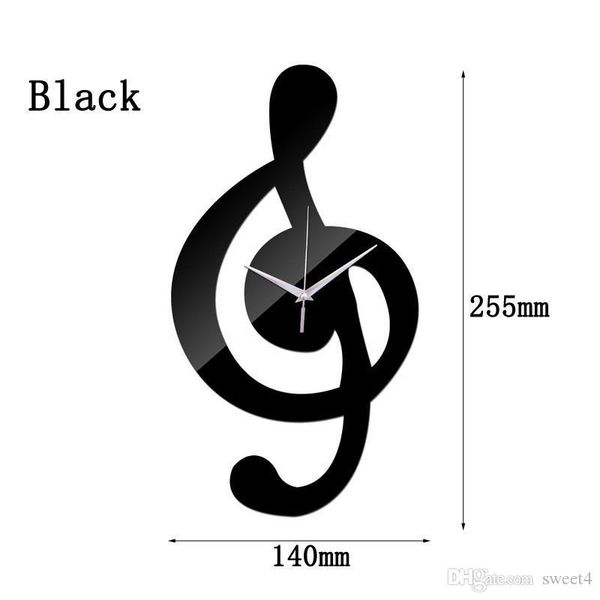 

nice design wall clock with note shape new diy clock timepieces